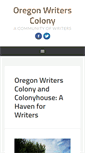 Mobile Screenshot of oregonwriterscolony.org
